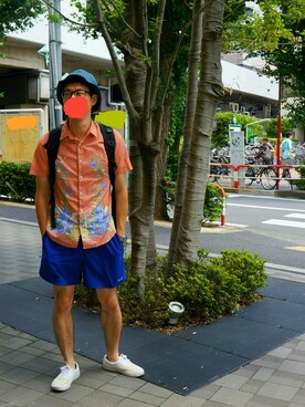 「DATUM（デイタム）のアイテム」を使った、sshmさん（メンズ・176cm）の夏コーディネート