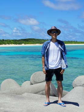 「Mammut（マムート）のアイテム（パンツ）」を使った、sshmさん（メンズ・176cm）の夏コーディネート