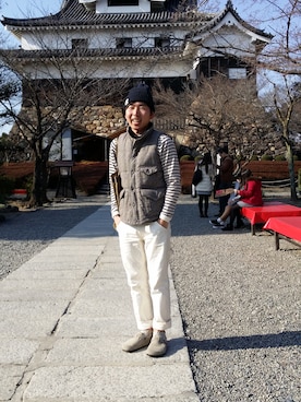 「coenスタッフスタイリング」｜「アイテム（ニットキャップ/ビーニー）」を使った、ポメたろう。【coen】さん（メンズ・166cm）の春コーディネート