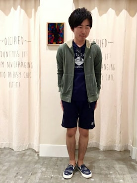 「パイル」｜「アイテム（その他）」を使った、ポメたろう。【coen】さん（メンズ・166cm）の春コーディネート