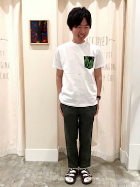 「coenスタッフスタイリング」｜「アイテム（レッグウェア）」を使った、ポメたろう。【coen】さん（メンズ・166cm）の春コーディネート