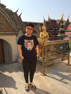 「staple（ステイプル）のアイテム（パンツ）」を使った、ZERさん（メンズ・177cm）の夏コーディネート