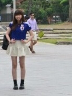 「#白スカート」｜ぴいにゅんさん（レディース・162cm）の夏コーディネート