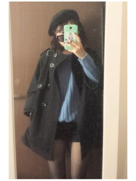「STYLENANDA（スタイルナンダ）のアイテム（ハンチング/ベレー帽）」を使った、Chai Jiaさん（レディース・147cm）の冬コーディネート