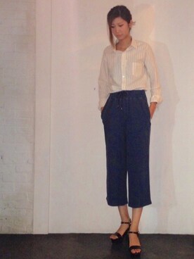 「AZUL ENCANTO（アズールエンカント）のアイテム（シャツ/ブラウス）」を使った、Riho___さん（レディース・168cm）の春コーディネート