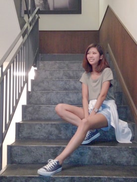 「夏が待ち遠しい」｜Riho___さん（レディース・168cm）の春コーディネート
