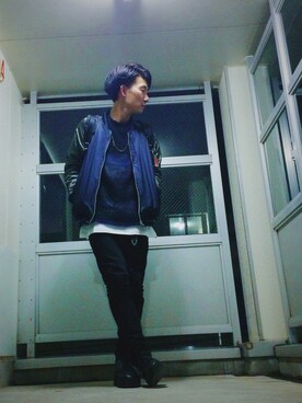 「LAD MUSICIAN（ラッドミュージシャン）のアイテム（その他アウター）」を使った、Cyun-Sanさん（メンズ・171cm）の冬コーディネート