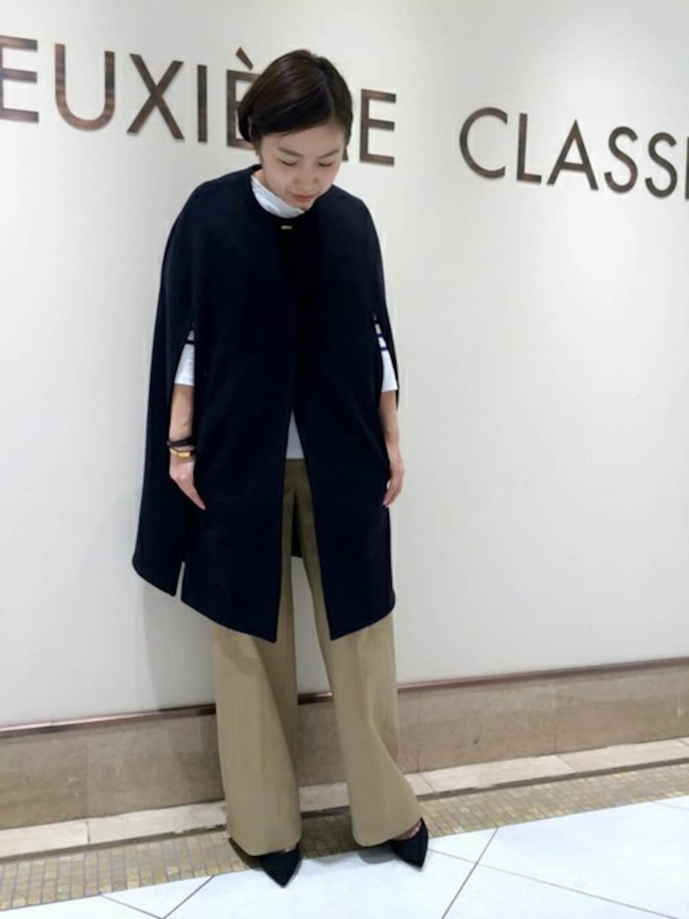 ウールビーバーマントコート◇を使った人気ファッションコーディネート