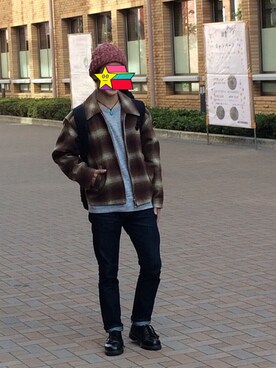「オーバーサイズコート」｜「アイテム（その他アウター）」を使った、ゆう。さん（メンズ・166cm）の秋コーディネート