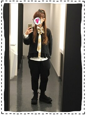 「Neb aaran do（ネバアランド）のアイテム」を使った、omronさん（レディース・152cm）の冬コーディネート
