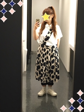 「ワンショルダースカート」｜omronさん（レディース・152cm）の夏コーディネート