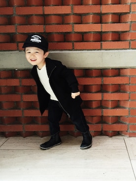 「BLEU H. （ブルーオリゾン）のアイテム」を使った、norikofさん（キッズ・100cm）の春コーディネート