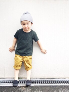 「BLEU H. （ブルーオリゾン）のアイテム」を使った、norikofさん（キッズ・100cm）の夏コーディネート