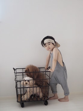 「息子」｜「アイテム（オールインワン・サロペット）」を使った、norikofさん（キッズ・110cm）の夏コーディネート