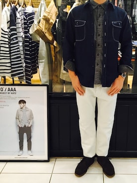 「KATO`（カトー）のアイテム」を使った、森山 卓哉さん（メンズ・170cm）の夏コーディネート