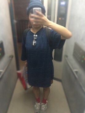 「BEAMS BOY（ビームスボーイ）のアイテム（スウェット、ブルー系）」を使った、＊＊＊Ginie＊＊＊さん（レディース・157cm）の秋コーディネート