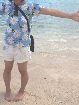 「MILK（ミルク）のアイテム（Tシャツ/カットソー、ブルー系）」を使った、＊＊＊Ginie＊＊＊さん（レディース・157cm）の春コーディネート