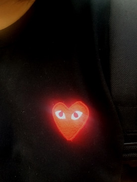 「COMME des GARCONS（コムデギャルソン）のアイテム（Tシャツ/カットソー、ブラック系）」を使った、＊＊＊Ginie＊＊＊さん（レディース・157cm）の春コーディネート