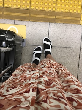 「Teva（テバ）のアイテム（サンダル、ホワイト系）」を使った、＊＊＊Ginie＊＊＊さん（レディース・157cm）の夏コーディネート