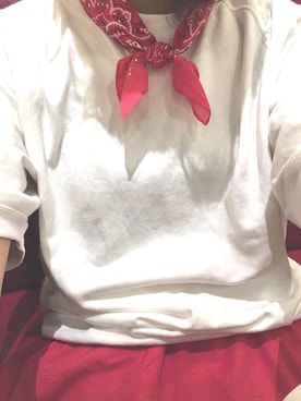 「GAP（ギャップ）のアイテム（シャツ/ブラウス、ホワイト系）」を使った、＊＊＊Ginie＊＊＊さん（レディース・157cm）の夏コーディネート