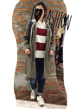 「テーラードコート」｜「アイテム（スニーカー）」を使った、m*chan♪さん（レディース・156cm）の冬コーディネート