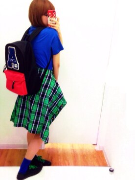 「UNIQLO Tシャツ」｜Kanaさん（レディース・162cm）の秋コーディネート