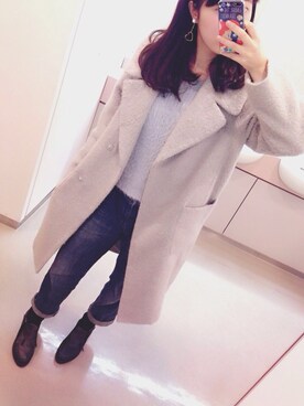 「アイテム（その他アウター）」を使った、Kanaさん（レディース・161cm）の冬コーディネート