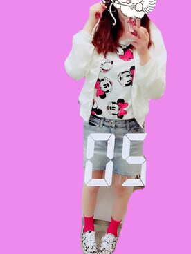 「Supreme.La.La.（シュープリームララ）のアイテム（ブルゾン）」を使った、Kanaさん（レディース・161cm）の春コーディネート
