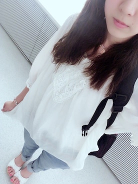 「アイテム（ピアス（両耳用））」を使った、Kanaさん（レディース・161cm）の夏コーディネート