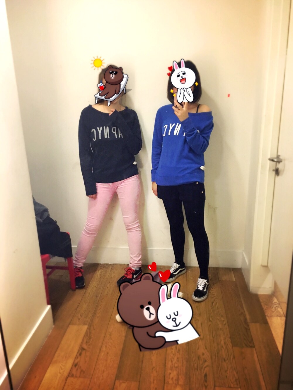 「ママコーデ」｜「GAPのアイテム（パーカー、ブルー系）」を使った、许六六UU_loserさん（レディース・163cm）の冬コーディネートの1枚目の写真