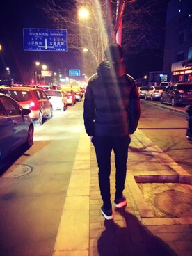 「ny（エヌワイ）のアイテム」を使った、萨恩其尔卍さん（メンズ・177cm）の冬コーディネート