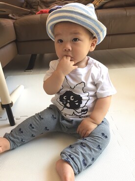 eichi_mom88さん（キッズ・70cm）の夏コーディネート