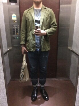 「BLACK FLEECE by Brooks Brothers（ブラックフリースバイブルックスブラザーズ）のアイテム（シューズ）」を使った、TAKさん（メンズ・180cm）の秋コーディネート