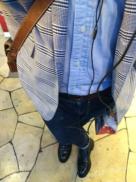 「BLACK FLEECE by Brooks Brothers（ブラックフリースバイブルックスブラザーズ）のアイテム（シューズ）」を使った、TAKさん（メンズ・180cm）の秋コーディネート