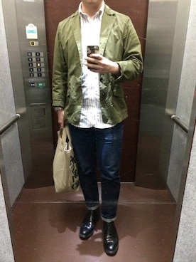 「BLACK FLEECE by Brooks Brothers（ブラックフリースバイブルックスブラザーズ）のアイテム（シューズ）」を使った、TAKさん（メンズ・180cm）の秋コーディネート