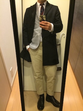 「BLACK FLEECE by Brooks Brothers（ブラックフリースバイブルックスブラザーズ）のアイテム（シューズ）」を使った、TAKさん（メンズ・180cm）の冬コーディネート