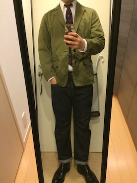 「BLACK FLEECE by Brooks Brothers（ブラックフリースバイブルックスブラザーズ）のアイテム（シューズ）」を使った、TAKさん（メンズ・180cm）の冬コーディネート