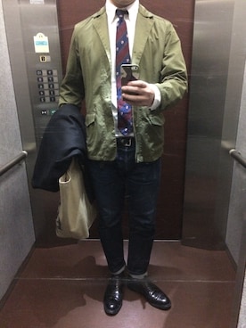 「BLACK FLEECE by Brooks Brothers（ブラックフリースバイブルックスブラザーズ）のアイテム（シューズ）」を使った、TAKさん（メンズ・180cm）の冬コーディネート