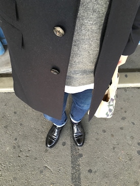 「BLACK FLEECE by Brooks Brothers（ブラックフリースバイブルックスブラザーズ）のアイテム（シューズ）」を使った、TAKさん（メンズ・180cm）の冬コーディネート