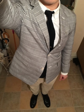 「BLACK FLEECE by Brooks Brothers（ブラックフリースバイブルックスブラザーズ）のアイテム（シューズ）」を使った、TAKさん（メンズ・180cm）の冬コーディネート