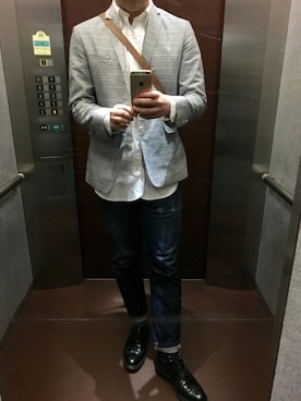 「BLACK FLEECE by Brooks Brothers（ブラックフリースバイブルックスブラザーズ）のアイテム（シューズ）」を使った、TAKさん（メンズ・180cm）の春コーディネート