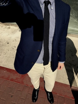 「BLACK FLEECE by Brooks Brothers（ブラックフリースバイブルックスブラザーズ）のアイテム（シューズ）」を使った、TAKさん（メンズ・180cm）の秋コーディネート