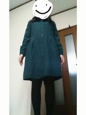 「AS KNOW AS plus（アズノゥアズプラス）のアイテム（シャツワンピース）」を使った、iさん（レディース・160cm）の冬コーディネート