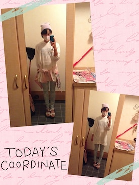 「DRWCYS（ドロシーズ）のアイテム（ニットキャップ/ビーニー）」を使った、momoka＊さん（レディース・160cm）の春コーディネート