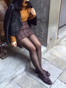 「MONKI（モンキ）のアイテム（その他アウター）」を使った、Yuriさん（レディース・156cm）の冬コーディネート