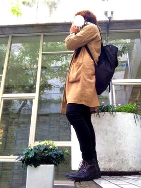「アイテム（マフラー）」を使った、かけるさん（メンズ・178cm）の秋コーディネート