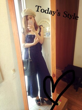 「mystic（ミスティック）のアイテム（つなぎ/オールインワン）」を使った、紗理さん（レディース・153cm）の夏コーディネート