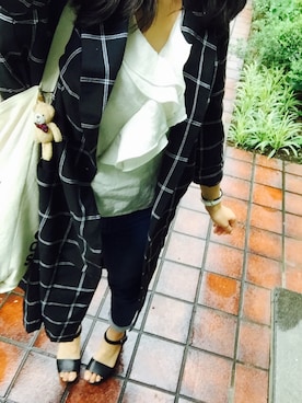 「アイテム（キーホルダー）」を使った、k  a  n  a ‥❁さん（レディース・159cm）の秋コーディネート