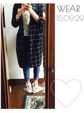 k  a  n  a ‥❁さん（レディース・159cm）の秋コーディネート