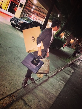 「Maxi（マキシ）のアイテム」を使った、田中優希さん（メンズ・175cm）の春コーディネート